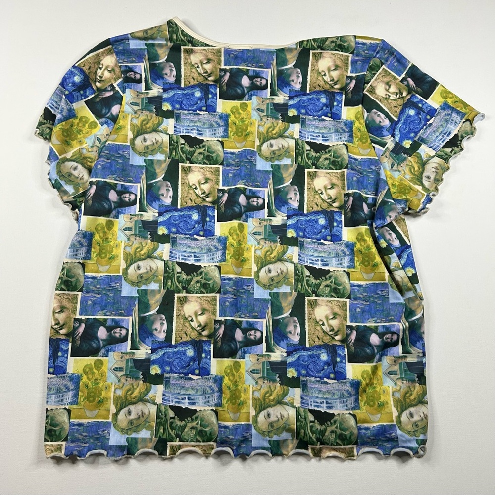 Hot Topic Social Collision Top Plus Size 4 Ruched Classic Art Shirt NEW WITH TAG - Picture 6 of 6